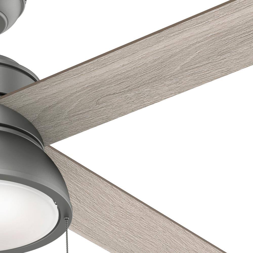 Loki Matte Silver 52" Ceiling Fan with LED Light Kit