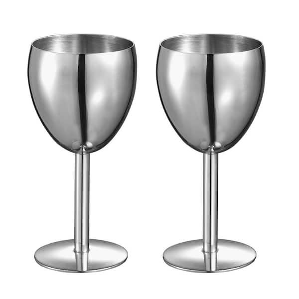 Visol Antoinette Stainless Steel Wine Glass (Set of 2)