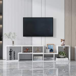 70 in. White Free Combination TV Stand