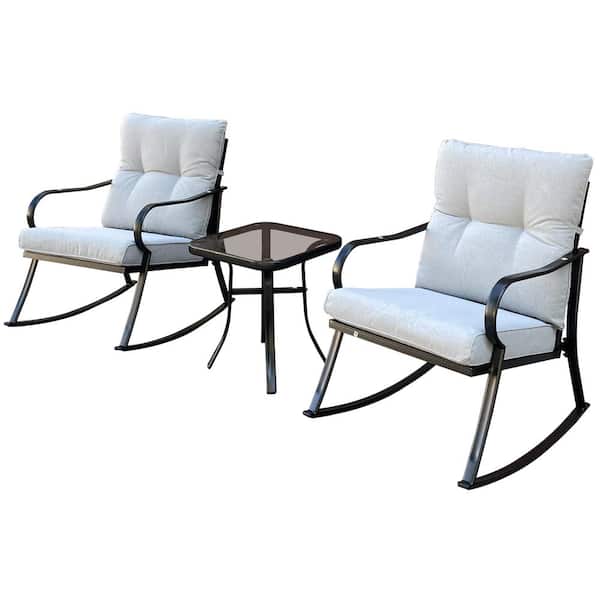 Natural Comfort Metal Outdoor Rocking Chair Bistro Sets Rocking Chair