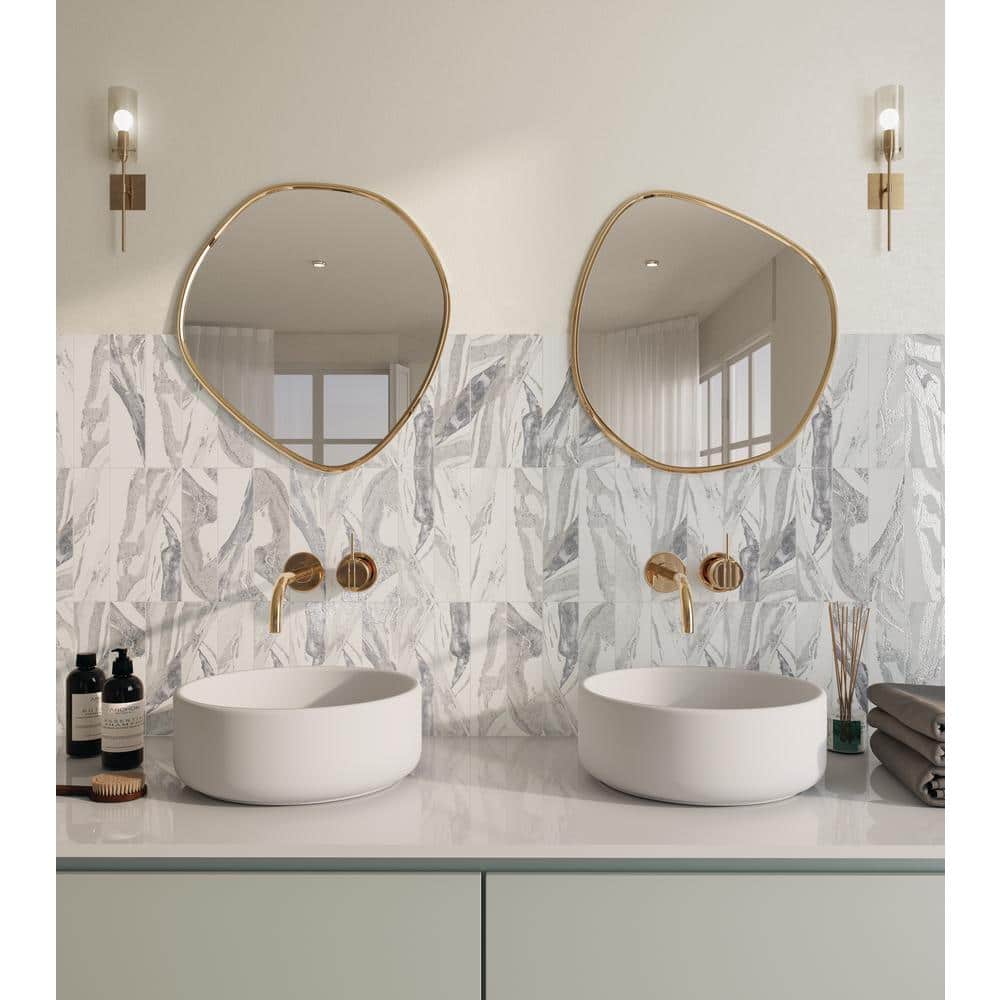 Amala 3 In. X 12 In. Glossy/Matte Porcelain Wall Tile (6.3 Sq. Ft./Case)
