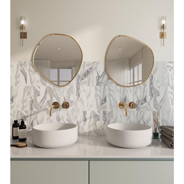 Emser -Miletone Dust Porcelain Bullnose Tile (3-in x 12-in)