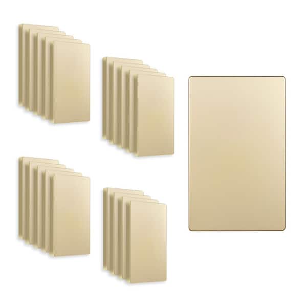 ENERLITES 1-Gang Gold Blank Plate Cover Plastic Screwless Wall Plate (20-Pack)