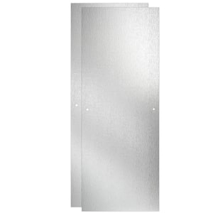 23-17/32 in. x 67-3/4 in. x 1/4 in. (6 mm) Frameless Sliding Shower Door Glass Panels in Rain (For 44-48 in. Doors)