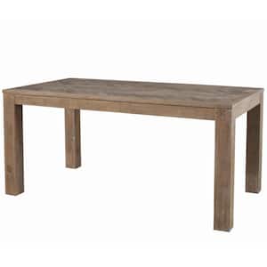 Modern Style 74 in. Brown Wooden 4 Legs Dining Table (Seats 6)