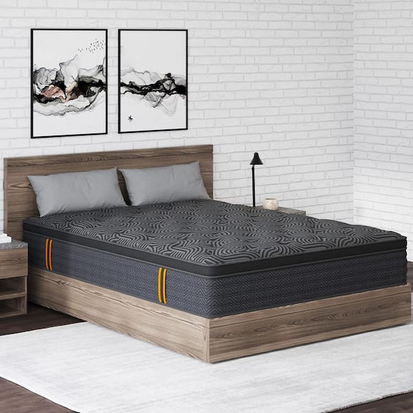 King Medium Firm Hybrid Cooling Gel Memory Foam Mattress 14 in. Bed-in-a-Box Mattress with Motion Isolation