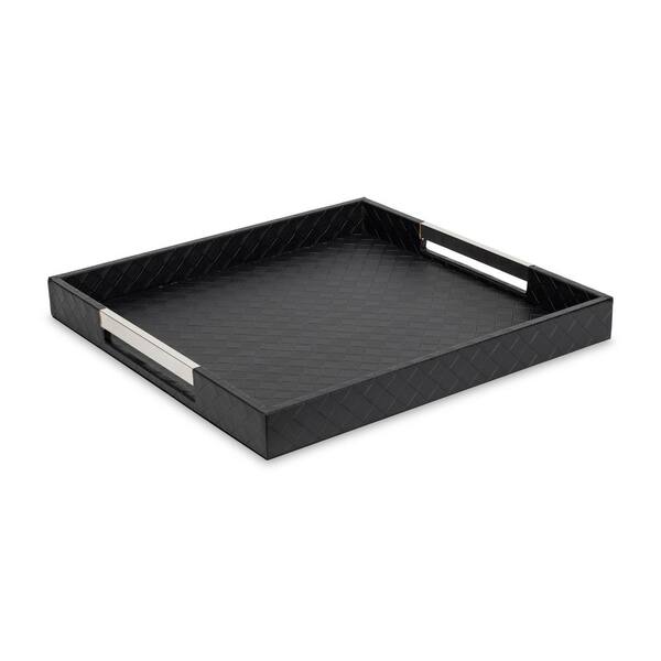 Rubber Coated Plastic Bar Tray Round 14 Black
