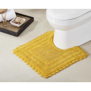 Lilly Crochet Collection 20 in. x 20 in. Yellow 100% Cotton Contour Bath Rug