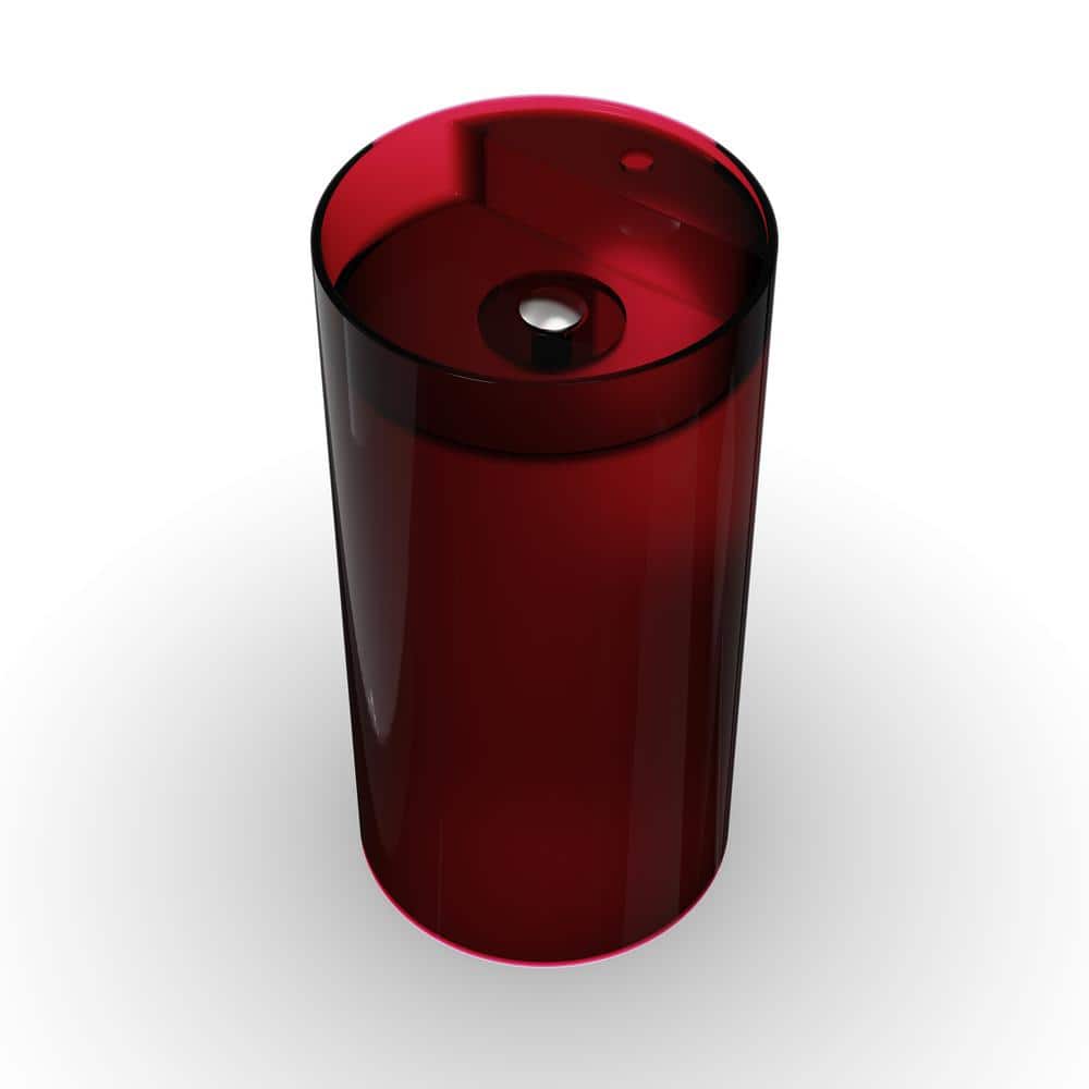 35 in. Pedestal Sink Basin in Wine Red Resin