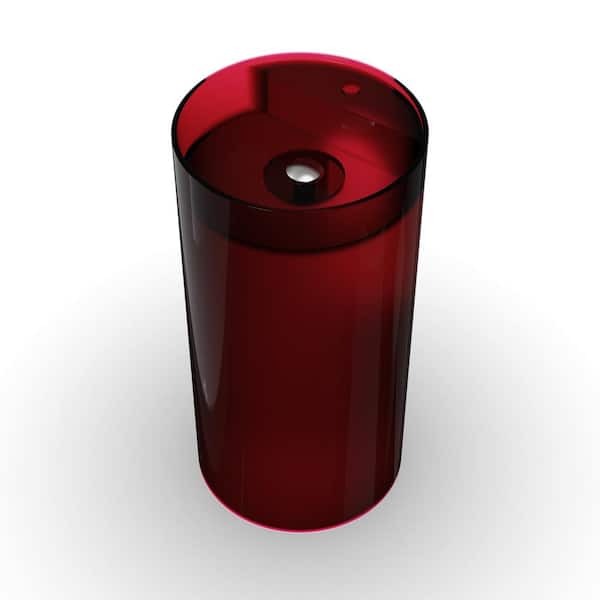 Unbranded 35 in. Pedestal Sink Basin in Wine Red Resin