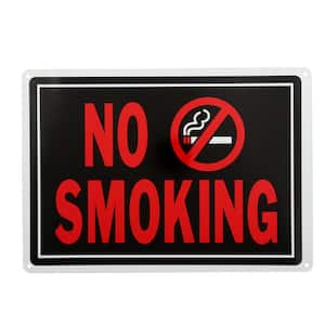 Hillman 839842 Thank You for Not Smoking Self Adhesive Sign Black and Red Mylar Nickel 2x8 Inches 1-Sign 