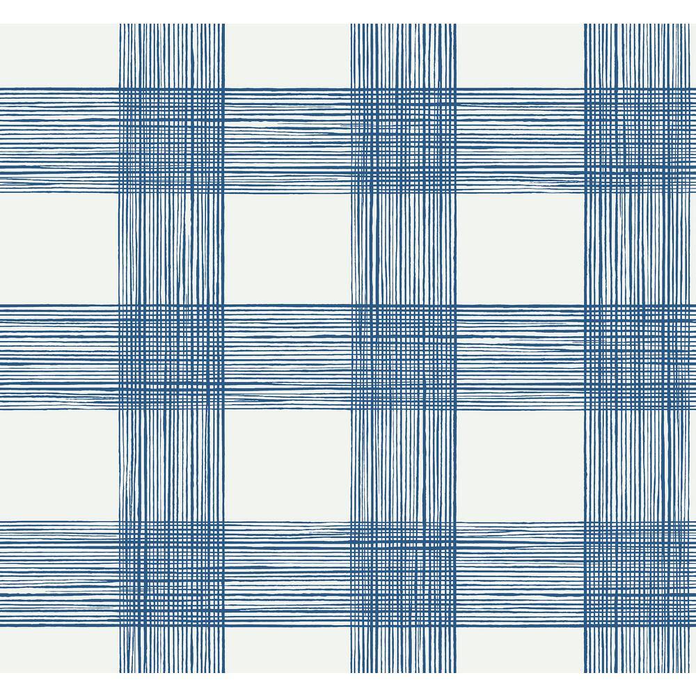 Have a question about A-Street Prints Scarborough Indigo Striated Plaid  Wallpaper Sample? - Pg 1 - The Home Depot