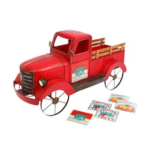 42 in. L x 22 in. Solar Lighted Metal Truck