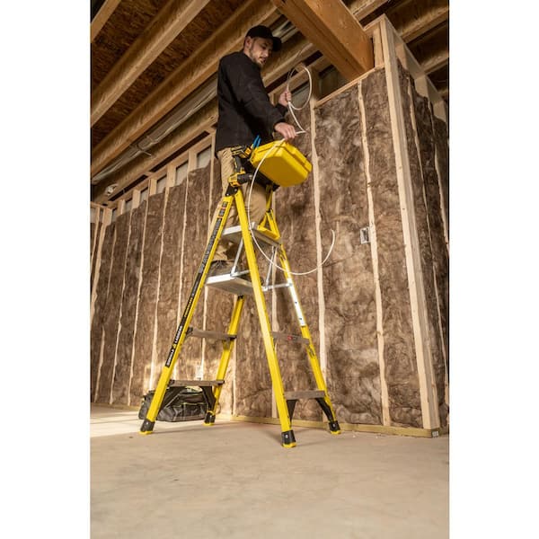 Aluminum Dual Platform Heavy-Duty Ladder With Project, 58% OFF
