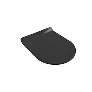 Vettore Elongated Soft- Closed Front Toilet Seat in Black