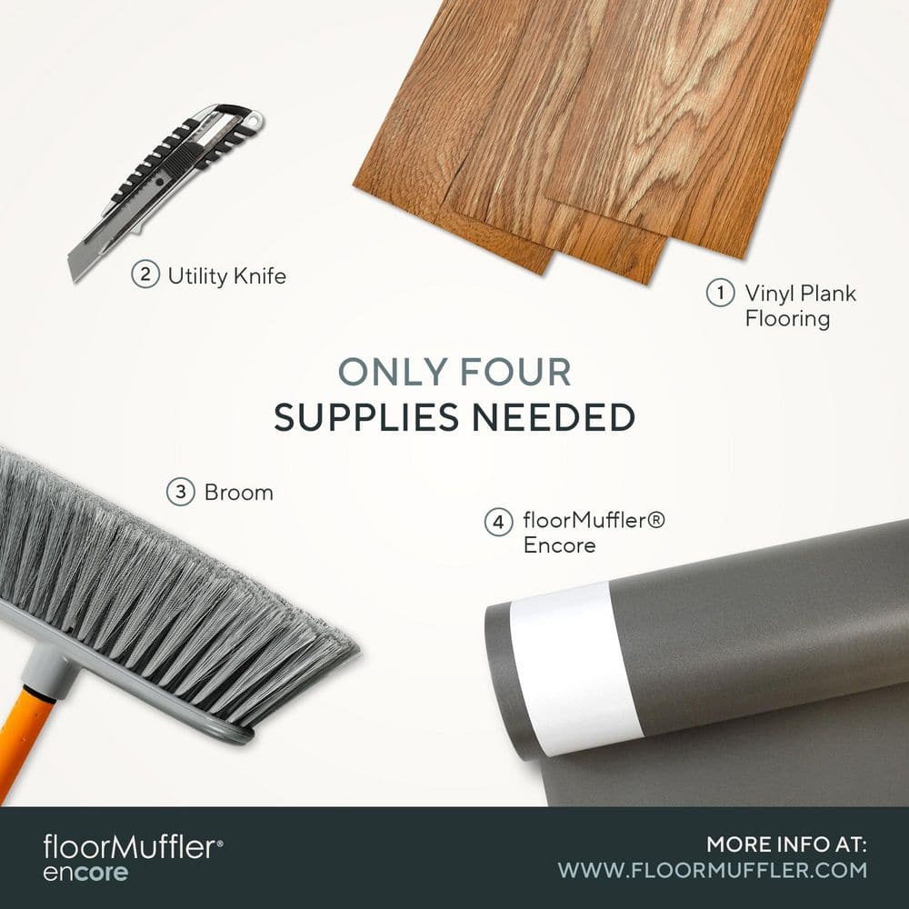 100 Sq. Ft. Gray Polypropylene Foam Underlayment Roll