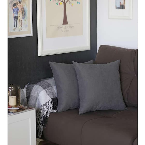 Dark Gray Throw Pillows