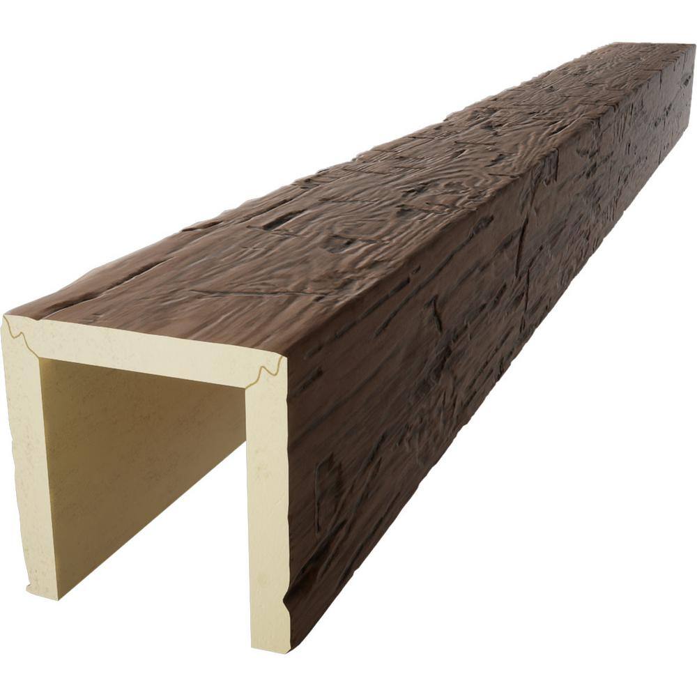 Premium Aged Faux Wood Hand Hewn U-Beam, 10-ft
