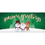 7 ft. x 16 ft. Christmas Characters Seasonal Greetings-Christmas Garage Door Decor Mural for Double Car Garage