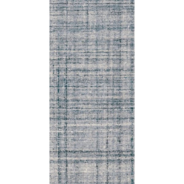 3 ft. x 8 ft. Blue/Ivory Harris Hand Micro Hooked Wool Indoor Runner Rug