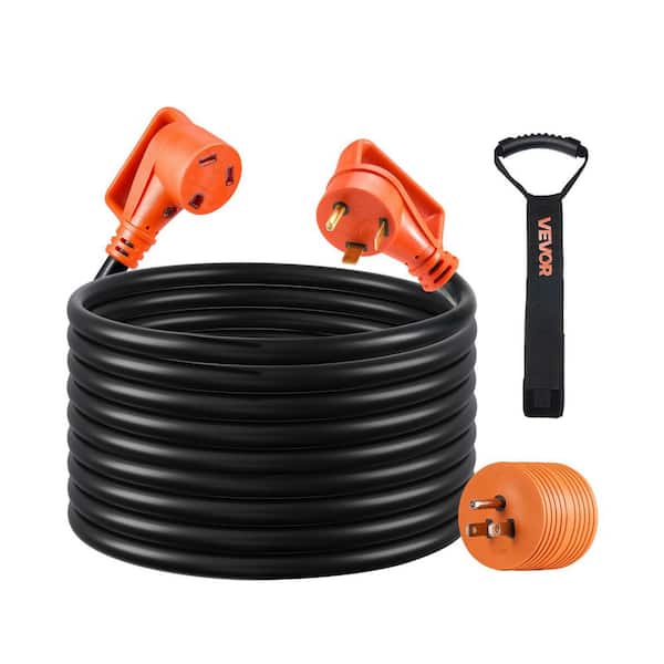 75 ft. 10/3 Gauge Cable, 30 Amp, 125V, RV Extension Cord 2500W Heavy Duty STW NEMA TT-30P Male NEMA TT-30R Female Plug