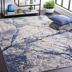 Eternal Gray/Blue 4 ft. x 6 ft. Gradient Abstract Area Rug