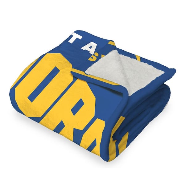 THE NORTHWEST GROUP NBA Warriors High Block Silk Touch Multicolor Sherpa Throw Blanket