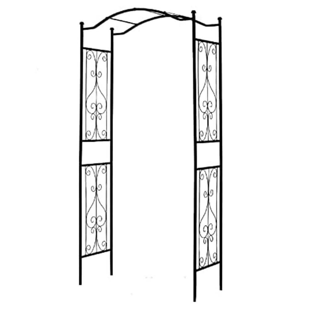 Misopily 92 in. H x 44 in. W Durable Iron Outdoor Garden Arbor Trellis ...