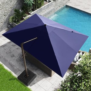 13 ft. x 10 ft. Single Top Cantilever Patio Umbrella in Navy Blue