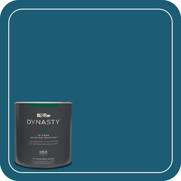 BEHR DYNASTY 1 qt. #540D-7 Deep Blue Sea Semi-Gloss Exterior Stain-Blocking Paint & Primer