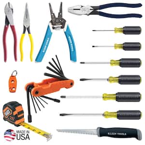 Fixed Blade Driver and Plier Tool Set, 14-Piece