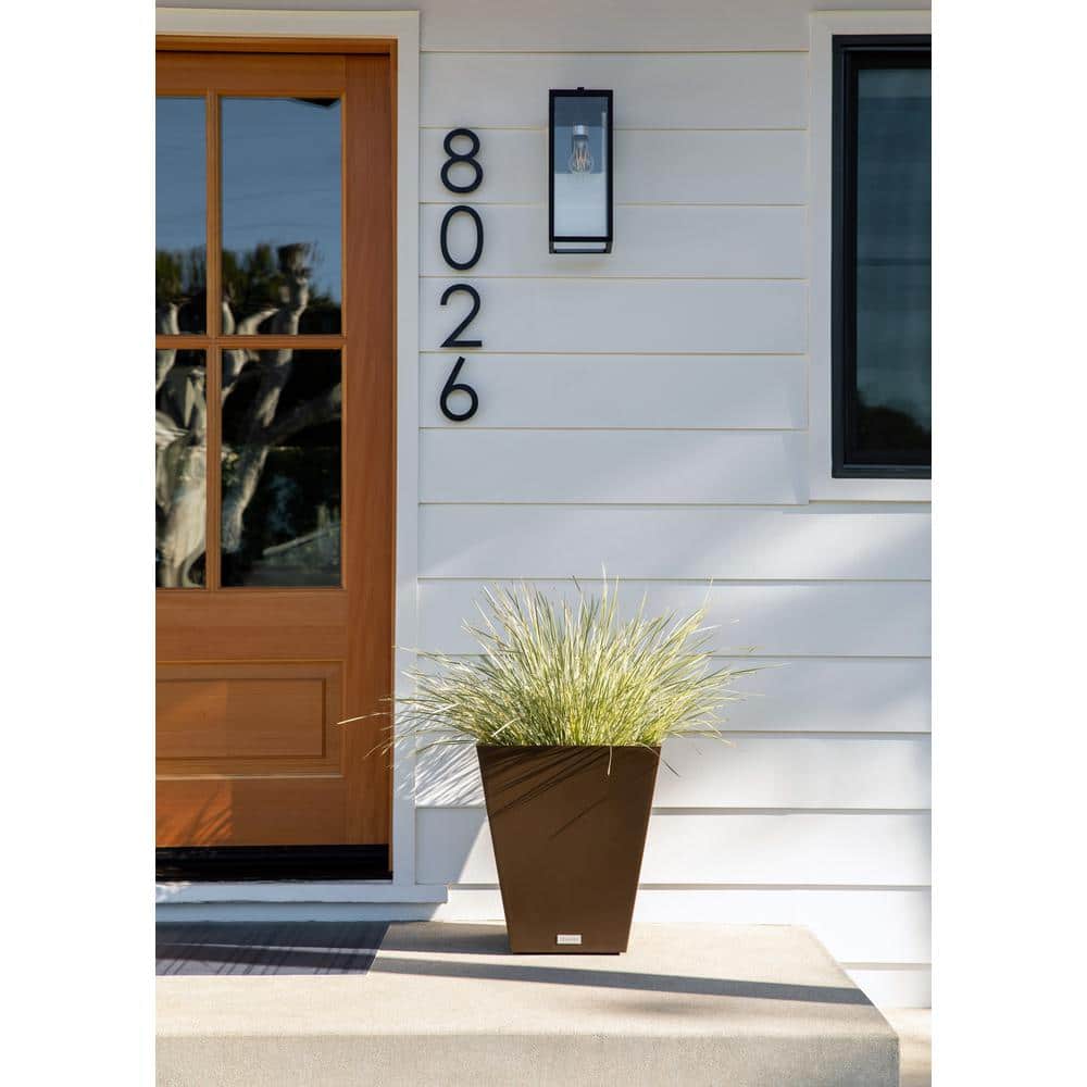 Espresso 22" Recycled Plastic Square Planter