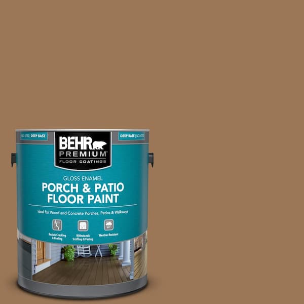BEHR PREMIUM 1 gal. #PPU4-02 Coco Rum Gloss Enamel Interior/Exterior Porch and Patio Floor Paint