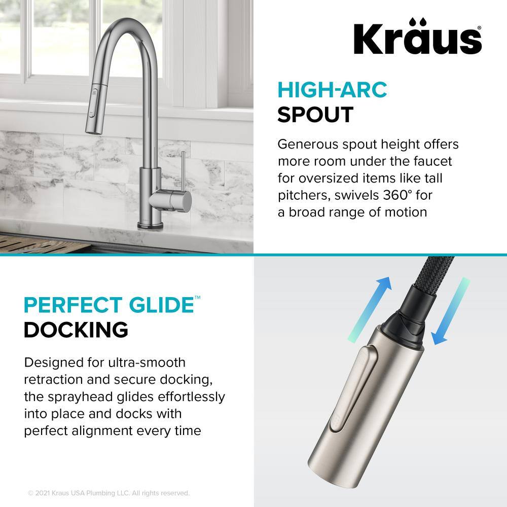 Chrome Touch-Control Single-Handle Pull-Down Kitchen Faucet