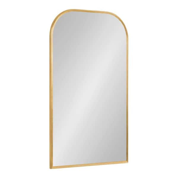 Caskill 20.00 in. W x 34.00 in. H Gold Arch Mid-century Framed Decorative Wall Mirror