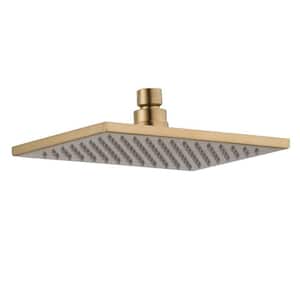 Vero 1-Spray Patterns 1.75 GPM 8.69 in. Wall Mount Fixed Shower Head in Lumicoat Champagne Bronze