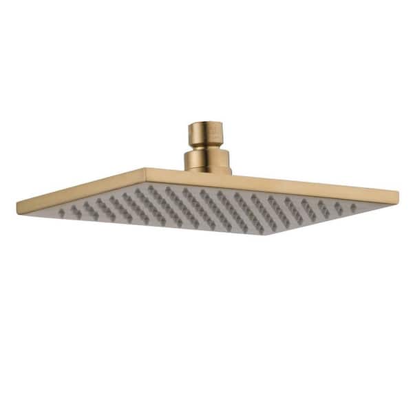 Delta Vero Gold 1-Spray Patterns 1.75 GPM 8.69 in. Wall Mount Fixed Shower Head in Lumicoat Champagne Bronze