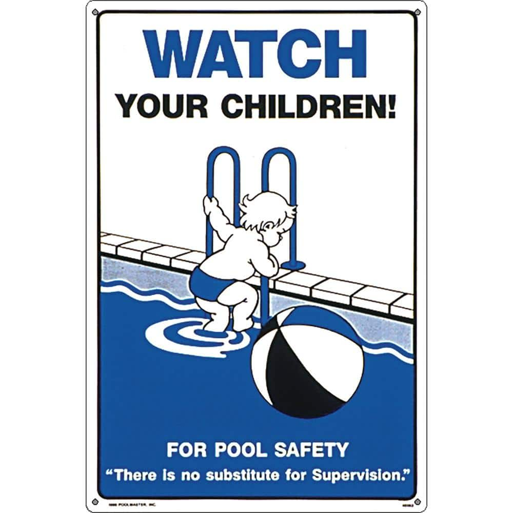 Poolmaster Residential or Commercial Swimming Pool Signs, Watch Your Children