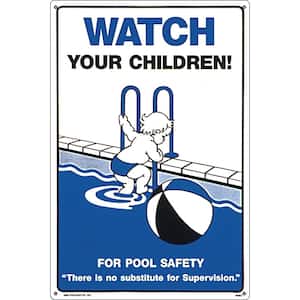 Residential or Commercial Swimming Pool Signs, Watch Your Children