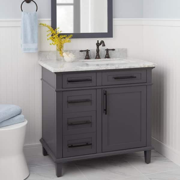 Lyndhurst 8 in. Widespread Double-Handle High Arc Bathroom Faucet in Bronze