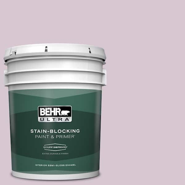 BEHR ULTRA 5 gal. #680E-3 Rosy Lavender Extra Durable Semi-Gloss Enamel Interior Paint & Primer