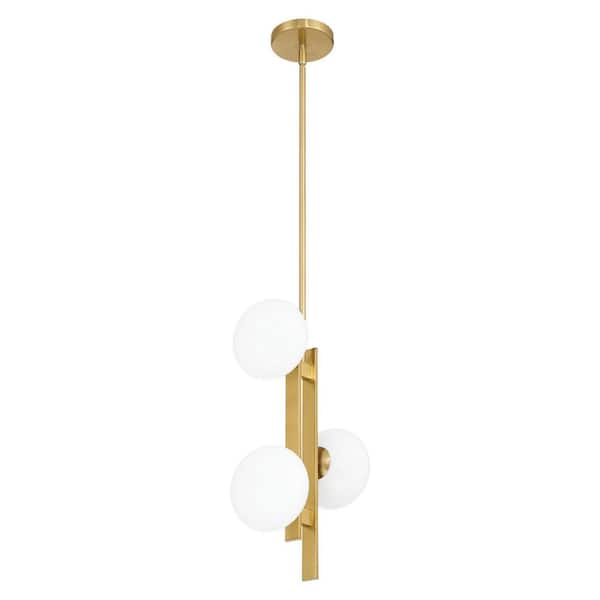 Thesis Julep 64 in. 8-Light Brushed Gold Linear Chandelier with