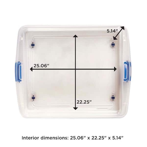 HÅLLBAR Bin with lid, light gray, Lower outer measure depth: 11 7