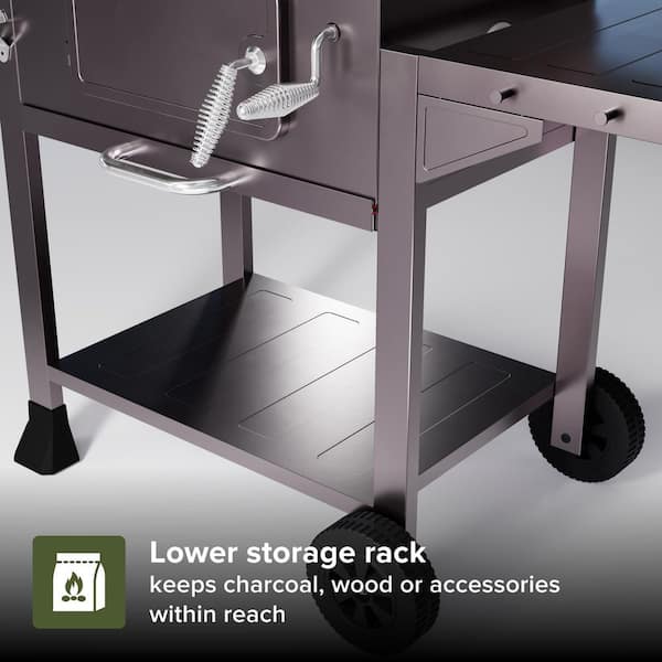 Nexgrill Oakford Homestead 24-Heavy Duty Charcoal Grill in Black