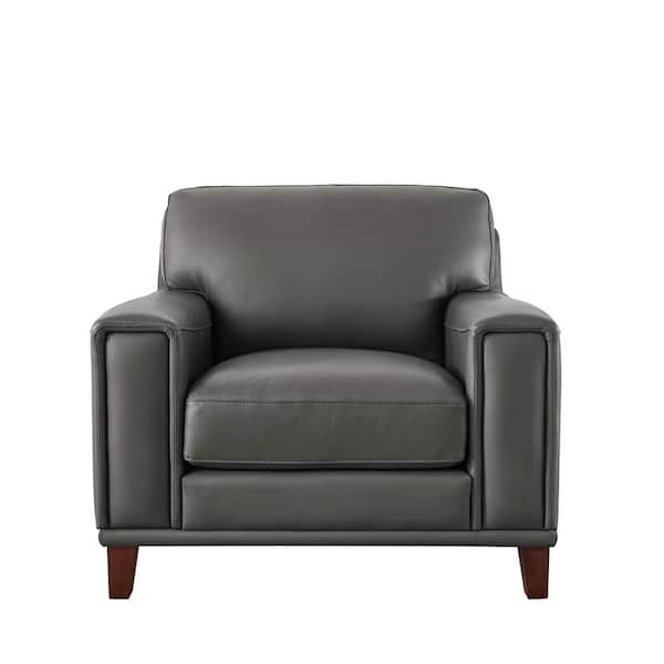 Hydeline Hayward Steel 100% Leather Chair