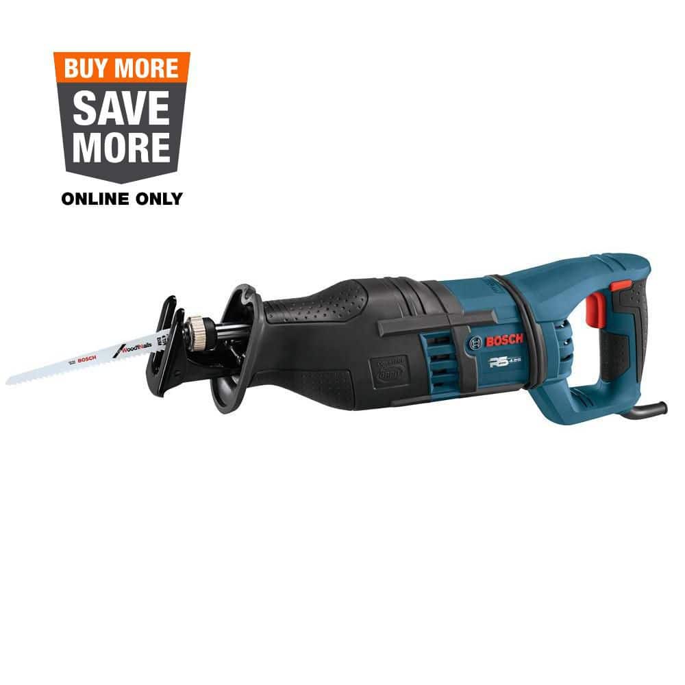 Bosch 14 Amp Corded 1-1/8 in. Variable Speed Stroke Reciprocating Saw with Carrying Bag and Vibration Control