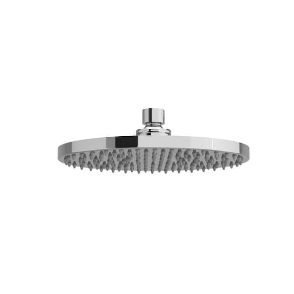 1-Spray 8 in. Single Ceiling Mount Fixed Rain Shower Head in Chrome