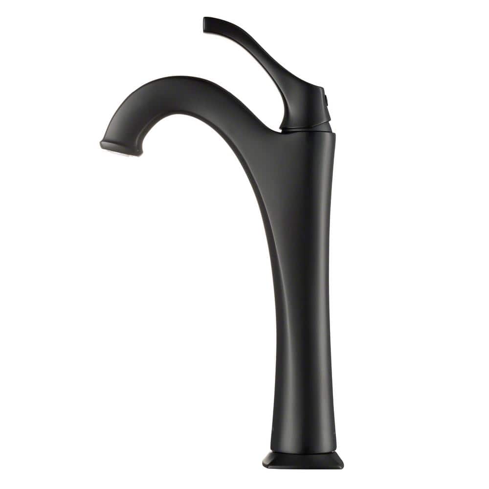 Eco-Friendly Contemporary Arlo Vessel Faucet in Matte Black