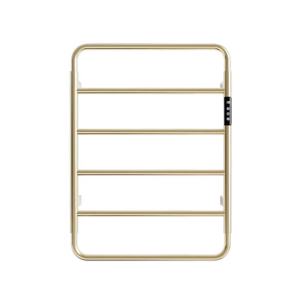 6-Bar Wall Mounted Plug in and Hardwire Electric Towel Warmer in Brushed Gold Stainless Steel price history on PriceWatchPro