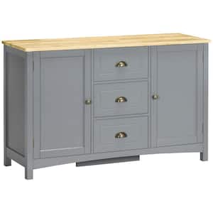 Gray 30 in. H Storage Cabinet with Drawers